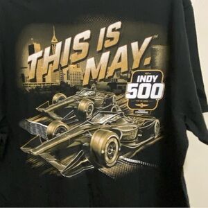 Indycar 2023 Mens Black Graphic Tee T Shirt XL 46” Indy Car Ghost Car Graphic